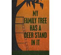Plaque en métal rétro « My Family Tree Has A Deer Stand It » pour café, bar, salon, 20,3 x 30,5 cm