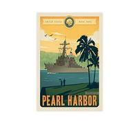 Plaque en métal rétro Pearl Harbor, décoration murale vintage pour la maison, la cuisine, le bar, le café, le club, la grotte, 30 x 40 cm