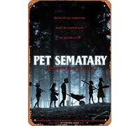 Plaque en métal rétro « Pet Sematary » (#4 sur 9) - Look vintage - Décoration murale - Affiche de film 2019 - Décoration de bar - 20,3 x 30,5 cm