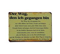 Plaque en métal rétro « The Path I Have Taken » - Décoration murale vintage pour maison, bar, café, 20,3 x 30,5 cm