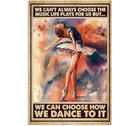 Plaque en métal rétro « We Cant Always Choose The Music Life Plays for Us » - Décoration murale - 20,3 x 30,5 cm
