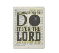 Plaque en métal rustique, affiche chrétienne vintage inspirée de l'Épître aux Colossiens : « Quoi que vous fassiez, pour le Seigneur », décoration murale pour salon ou chambre, 30 x 40 cm.