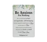 Plaque en métal rustique, art mural chrétien, Philippiens 46:7, verset 7, « Ne vous inquiétez de rien », impression positive, peinture biblique, décoration murale pour la maison, 20 x 30 cm