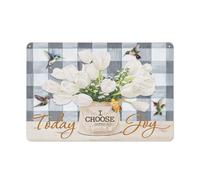 Plaque en métal rustique avec colibris, « Aujourd'hui je choisis la joie », décoration murale style ferme pour la maison, le jardin, le salon, la chambre ou le porche, style rétro, 20 x 30 cm