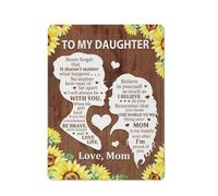 Plaque en métal rustique avec inscription « Crois en toi » pour ma fille, à imprimer sur le mur de sa chambre, salon ou dortoir. Cadeau d'anniversaire de maman, 30 x 40 cm.