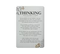 Plaque en métal rustique avec poème inspirant : « Si tu penses être vaincu, tu es puissant ». Décoration murale pour le développement personnel, idéale pour le salon, la chambre ou le bureau (20 x