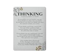 Plaque en métal rustique avec poème inspirant : « Si tu penses être vaincu, tu es puissant ». Décoration murale pour le développement personnel, idéale pour le salon, la chambre ou le bureau (30 x