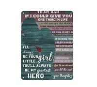 Plaque en métal rustique - Cadeau pour papa - Merci de toujours croire en moi - Décoration murale, affiche, tableau, motif père, idéal pour la chambre à coucher, 30 x 40 cm