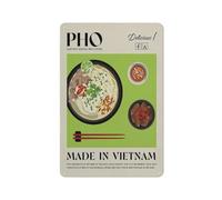 Plaque en métal rustique, décoration murale moderne pour cuisine, art culinaire vietnamien, pho, style rétro, affiche de chef pour la maison, le bar ou la cuisine (20 x 30 cm).