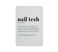 Plaque en métal rustique « Définition de technicienne en onglerie », affiche décorative moderne, idéale pour un salon de beauté ou un bureau (20 x 30 cm).