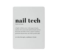 Plaque en métal rustique « Définition de technicienne en onglerie », affiche décorative moderne, idéale pour un salon de beauté ou un bureau (30 x 40 cm).