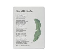 Plaque en métal rustique « Deux petites ombres », poème imprimé, décoration murale, affiche « J'ai vu une jeune mère aux yeux pleins de rire », cadeau pour maman, 30 x 40 cm