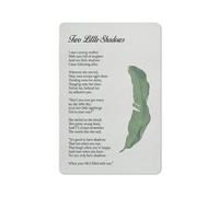 Plaque en métal rustique « Deux petites ombres », poème imprimé, décoration murale, affiche « J'ai vu une jeune mère aux yeux pleins de rire », cadeau pour maman, 20 x 30 cm