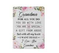 Plaque en métal rustique « Grand-mère, je veux te dire que je t'aime », cadeau pour grand-mère, affiche imprimée, décoration murale idéale pour la maison ou la chambre, 30 x 40 cm.