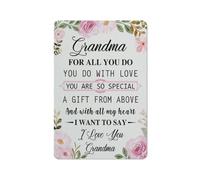 Plaque en métal rustique « Grand-mère, je veux te dire que je t'aime », cadeau pour grand-mère, affiche imprimée, décoration murale idéale pour la maison ou la chambre, 20 x 30 cm.