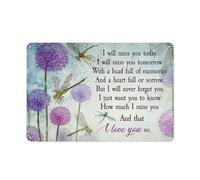 Plaque en métal rustique « Je veux juste que tu saches combien tu me manques », style libellule, décoration murale rétro pour la maison, le jardin, le salon, la chambre ou le porche, 20 x 30 cm.