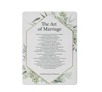 Plaque en métal rustique « L'art du mariage », poème imprimé, décoration murale, affiche « Le bonheur en mariage n'est pas quelque chose », cadeau de mariage et de fiançailles, 30 x 40 cm