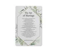 Plaque en métal rustique « L'art du mariage », poème imprimé, décoration murale, affiche « Le bonheur en mariage n'est pas quelque chose », cadeau de mariage et de fiançailles, 20 x 30 cm