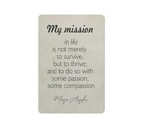 Plaque en métal rustique « Ma mission dans la vie est simplement de survivre » - Citation positive - Décoration murale inspirante - Affiche, tableau, peinture pour la maison, la chambre ou le bureau