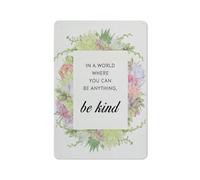 Plaque en métal rustique « Positive » : « Dans un monde où tout est possible, soyez gentil », citation inspirante, décoration murale pour la maison ou le bureau, poster 20 x 30 cm (8 x 12 pouces),