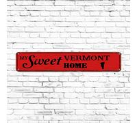 Plaque en métal rustique pour décoration d'intérieur Vermont - Cadeau pour bar, pub, restaurant, café, restaurant, décoration murale - Cadeau pour les vies de l'État du Vermont - Panneau de rue