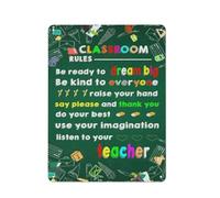 Plaque en métal rustique : Règles de la classe, citations positives et colorées, affiche des attentes en classe pour la chambre d'enfant, décoration murale pour école primaire, collège et lycée, fo