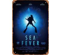 Plaque en métal Sea Fever 2019 - 20,3 x 30,5 cm - Décoration murale vintage rétro