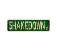 Plaque en métal Shakedown St Street Signs - 40,6 x 10,2 cm