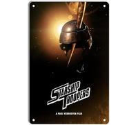Plaque en métal Starship Troopers - Affiche de film minimaliste pour décoration de cinéma maison et art mural rétro - 20,3 x 30,5 cm