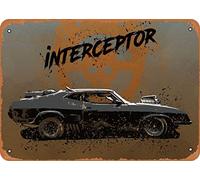 Plaque en métal style vintage - Mad Max Fury Road Cars Interceptor Mad Max - 20,3 x 30,5 cm