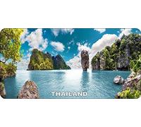 Plaque en métal Thaïlande pour fête de la plage Thaï Bangkok Décoration extérieure 20,3 x 30,5 cm