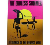 Plaque en métal « The endless summer wave instant happiness surf board beach » 20,3 x 30,5 cm