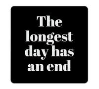 Plaque en métal « The Longest Day Has An End » - 30,5 x 30,5 cm - Style vintage - Pour porche - Décoration d'intérieur - Plaque murale pour cour
