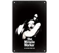 Plaque en métal The Miracle Worker - Affiche de film minimaliste pour décoration de cinéma maison et art mural rétro - 20,3 x 30,5 cm
