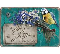 Plaque en métal « Today I Choose Joy » - Décoration rustique - Pour maison, cuisine, bar, jardin, café, club, grotte - 20,3 x 30,5 cm