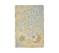 Plaque en métal « Twinkle Little Star Nursery »