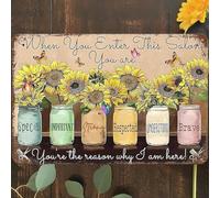 Plaque en métal vintage 15,2 x 20,3 cm avec inscription « When You Enter This Office » - Décoration murale avec inscription « You are Social Worker You're The Reason Why I Am Here » pour maison, salon