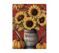 Plaque En Métal Vintage, 30x40cm, Belle Pancarte De Jardin Avec Les Mots Welcome Friends, Pour Home Country Farmhouse Garden Kitchen Wall Decoration