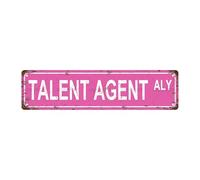 Plaque en métal vintage « Agent talentueux » ALY, plaque de rue, décoration murale pour maison, salle de bain, bar, café, garage, 40,6 x 10,2 cm