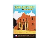 Plaque en métal vintage Alamo San Antonio Garden & Kitchen Poster, plaque inspirante pour décoration murale de maison, cuisine, bar, club, 20 x 30 cm