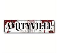 Plaque en métal vintage Amityville du film Horreur, plaque ensanglantée halloween