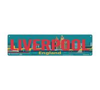 Plaque en métal vintage Angleterre Liverpool