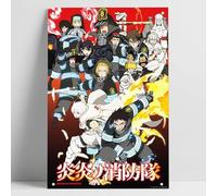 Plaque en métal vintage Anime Fire Force - 20,3 x 30,5 cm