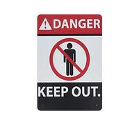 Plaque en métal vintage avec avertissement de danger « Do Not Enter » - Décoration murale - Cuisine de campagne - Décoration murale - 30,5 x 20,3 cm