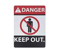 Plaque en métal vintage avec avertissement de danger « Do Not Enter » - Décoration murale - Cuisine de campagne - Décoration murale - 40,6 x 30,5 cm