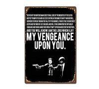 Plaque en métal vintage avec citation Pulp Fiction film américain 20,3 x 30,5 cm