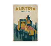 Plaque en métal vintage avec inscription « Austria Medieval Heritage »