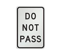 Plaque en métal vintage avec inscription « Do Not Pass » - Décoration murale de cuisine de campagne - Décoration murale de maison ou garage - 30,5 x 20,3 cm