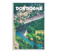 Plaque en métal vintage avec inscription « Dordogne France River » - Décoration murale - 20 x 30 cm
