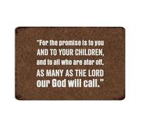 Plaque en métal vintage avec inscription « For The Promise Is to You And to Your Children » - 20,3 x 30,5 cm - Décoration d'intérieur - Plaque murale pour café et bar